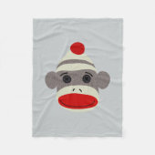 Sock Monkey Face Fleece Deken (Voorkant)