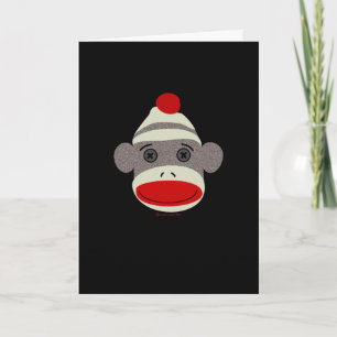 Sock Monkey Face Kaart