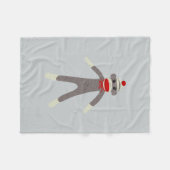 Sock Monkey Fleece Deken (Voorkant (Horizontaal))