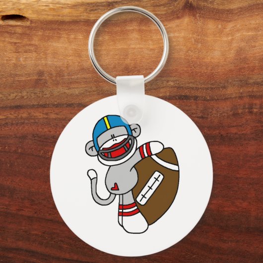 Sock Monkey-Football Sleutelhanger (Voorkant)