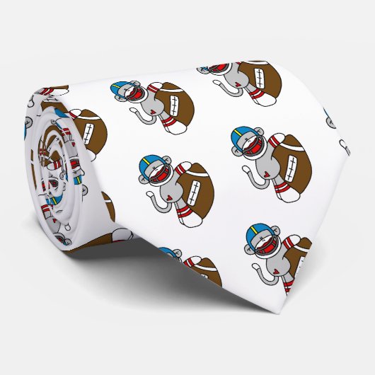 Sock Monkey Football T shirten en cadeaus Stropdas (Opgerold)