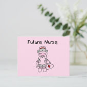 Sock Monkey Future Neurse T-shirts en cadeautjes Briefkaart (Staand voorkant)