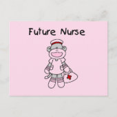 Sock Monkey Future Neurse T-shirts en cadeautjes Briefkaart (Voorkant)