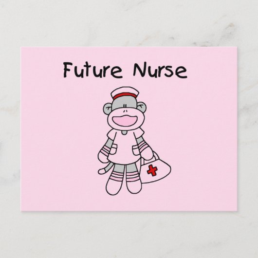 Sock Monkey Future Neurse T-shirts en cadeautjes Briefkaart (Voorkant)