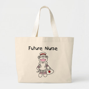 Sock Monkey Future Neurse T-shirts en cadeautjes Grote Tote Bag