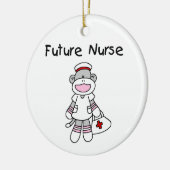 Sock Monkey Future Neurse T-shirts en cadeautjes Keramisch Ornament (Links)