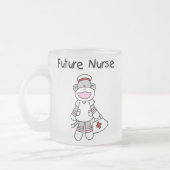 Sock Monkey Future Neurse T-shirts en cadeautjes Matglas Koffiemok (Links)