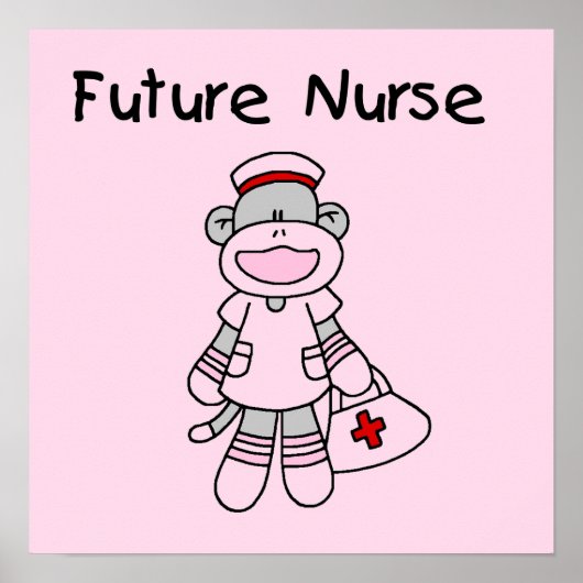 Sock Monkey Future Neurse T-shirts en cadeautjes Poster (Voorkant)