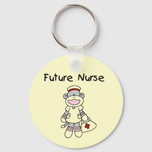 Sock Monkey Future Neurse T-shirts en cadeautjes Sleutelhanger (Voorkant)