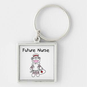 Sock Monkey Future Neurse T-shirts en cadeautjes Sleutelhanger