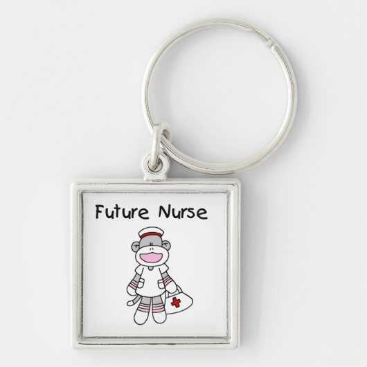 Sock Monkey Future Neurse T-shirts en cadeautjes Sleutelhanger (Voorkant)