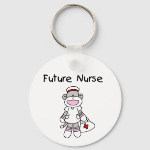 Sock Monkey Future Neurse T-shirts en cadeautjes Sleutelhanger