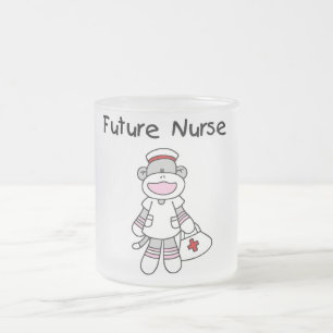 Sock Monkey Future Nurse Tshirts en cadeaus Matglas Koffiemok