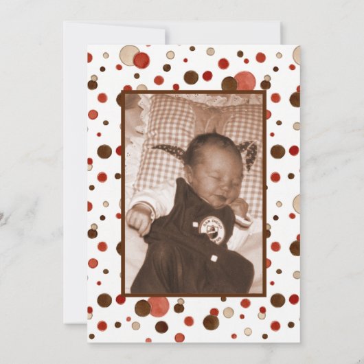 Sock Monkey, Garçon Faire-part de naissance (Dos)