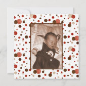 Sock Monkey, Garçon Faire-part de naissance (Dos)