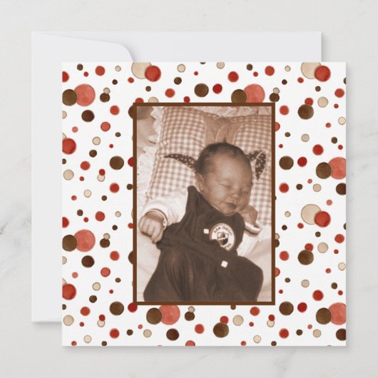 Sock Monkey, Garçon Faire-part de naissance (Dos)