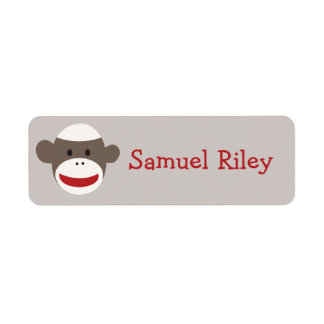 Sock Monkey gepersonaliseerde Sticker