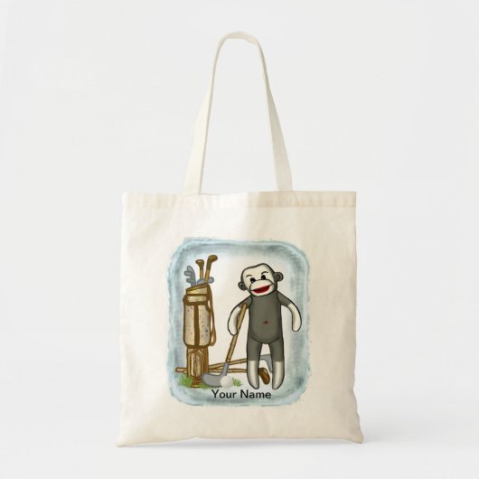 Sock Monkey Golf Canvas tas (Voorkant)