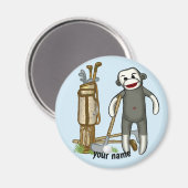 Sock Monkey Golf magneet (Voorkant / Achterkant)