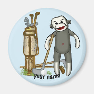 Sock Monkey Golf magneet