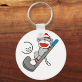 Sock Monkey Golf Sleutelhanger (Voorkant)