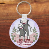 Sock Monkey Grandma Sleutelhanger (Voorkant)