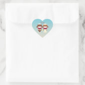 Sock Monkey Hawaiian Wedding Sticker (Tas)