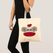Sock Monkey Head Tote Bag (Voorkant (product))