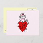 Sock Monkey I Love Nursing T-shirts and Gifts Briefkaart (Voorkant / Achterkant)