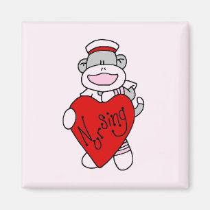 Sock Monkey I Love Nursing T-shirts and Gifts Magneet