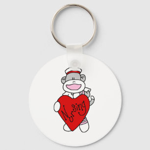 Sock Monkey I Love Nursing T-shirts and Gifts Sleutelhanger