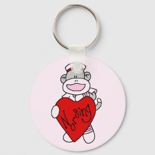 Sock Monkey I Love Nursing T-shirts and Gifts Sleutelhanger