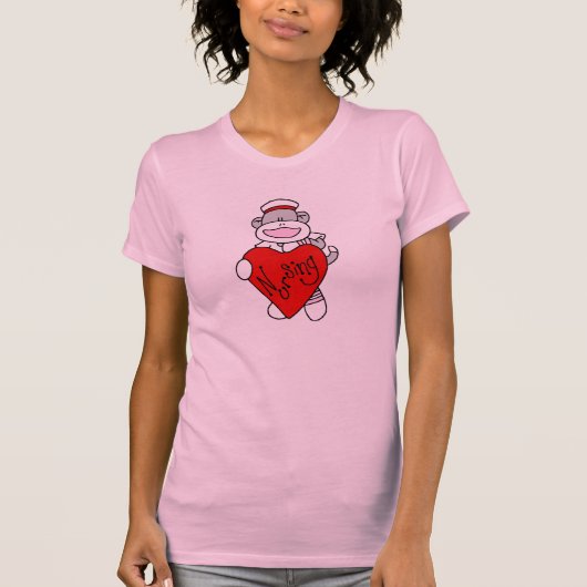 Sock Monkey I Love Nursing T-shirts et cadeaux (Devant)