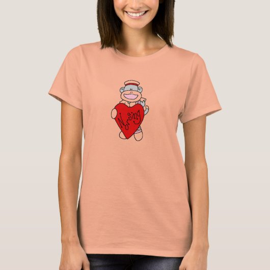Sock Monkey I Love Nursing T-shirts et cadeaux (Devant)