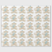 Sock Monkey in Blue Cadeaupapier (Vlak)