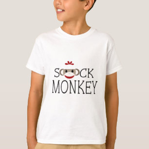 Sock Monkey in Wording T-shirt
