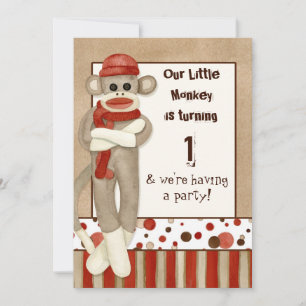 Sock Monkey, Invitation de fête d'anniversaire