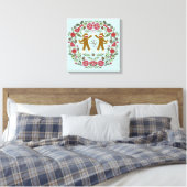 Sock Monkey Joy Canvas Afdruk (Insitu (Slaapkamer))