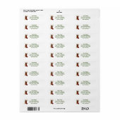 Sock Monkey Kerstmis Etiket (Full Sheet)