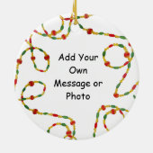 Sock Monkey Kerstmis Keramisch Ornament (Achterkant)