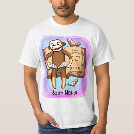 Sock Monkey leest T-shirt (Voorkant)