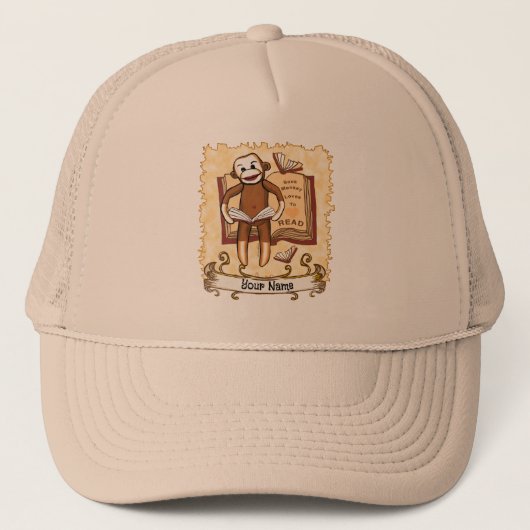Sock Monkey leest Trucker Pet (Voorkant)