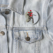 Sock Monkey Love #1 Ronde Button 5,7 Cm (In situ)