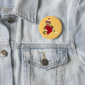 Sock Monkey Love Heart Ronde Button 5,7 Cm (In situ)