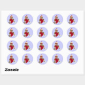 Sock Monkey Love Heart Ronde Sticker (Vel)