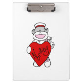 Sock Monkey Love Nursing Klembord (Voorkant)
