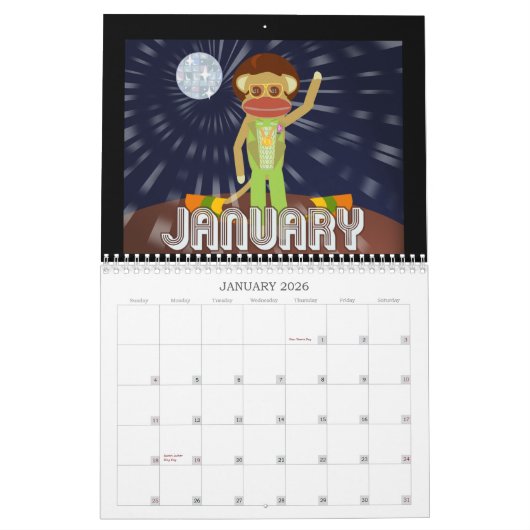 Sock Monkey Madness Kalender (Jan 2026)