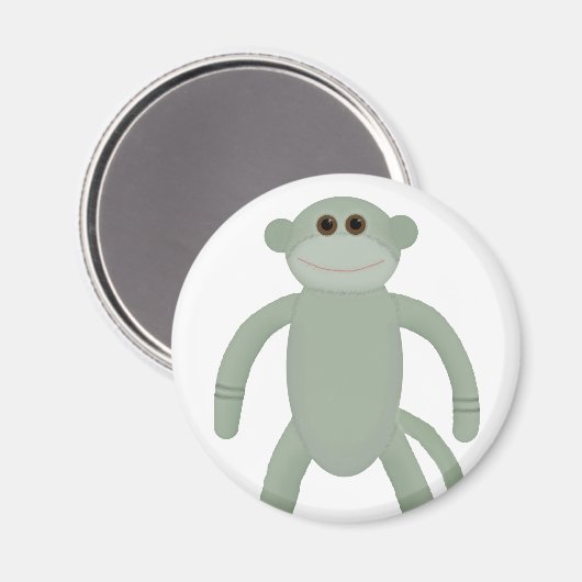 Sock Monkey Magneet (Voorkant / Achterkant)