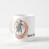 Sock Monkey mama Koffiemok (Voorkant links)