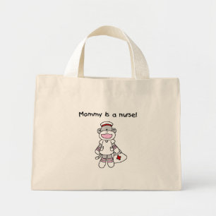 Sock Monkey Mama Nurse T-shirts en geschenken Mini Tote Bag